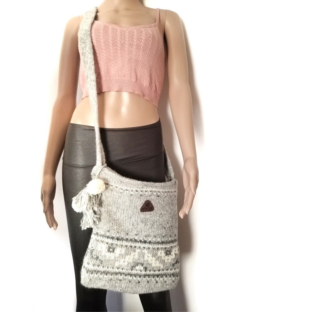 Sherpa Pema Large Crossbody Lambswool Zip Purse